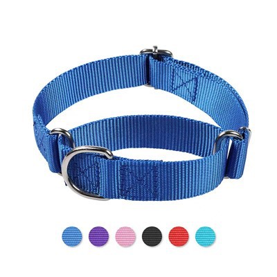 Collar de nailon ajustable tipo martingala para perros