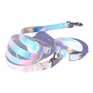 Correa ajustable para collar de perro con diseño de arcoíris