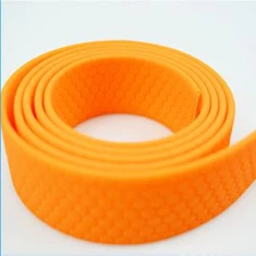 Las correas de Nylon revestido cómodo patrón en relieve naranja para Collar de perros