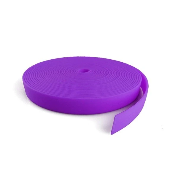 PVC Coated Polyester Webbing Rubber Coated Webbing For Dog Collar